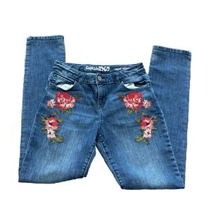 Gap Jeans Size 18 Kids Floral Embroidery Hippie Jeans Cottagecore